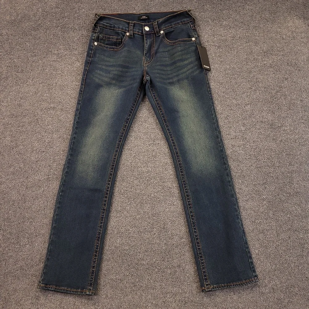 NWT True Religion Ricky‎ Big T Relaxed Straight 31x34 Mid Rise Stretch $199 MSRP